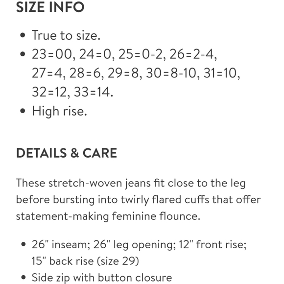 NWT Frame Denim Flounce jeans in color "Copeland" - Picture 9 of 9